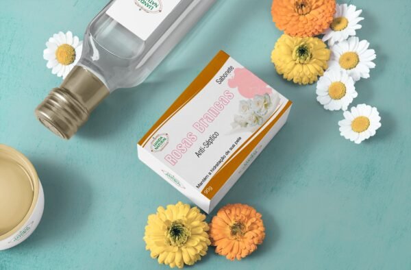 Sabonete Natural 90g - Rosas Brancas